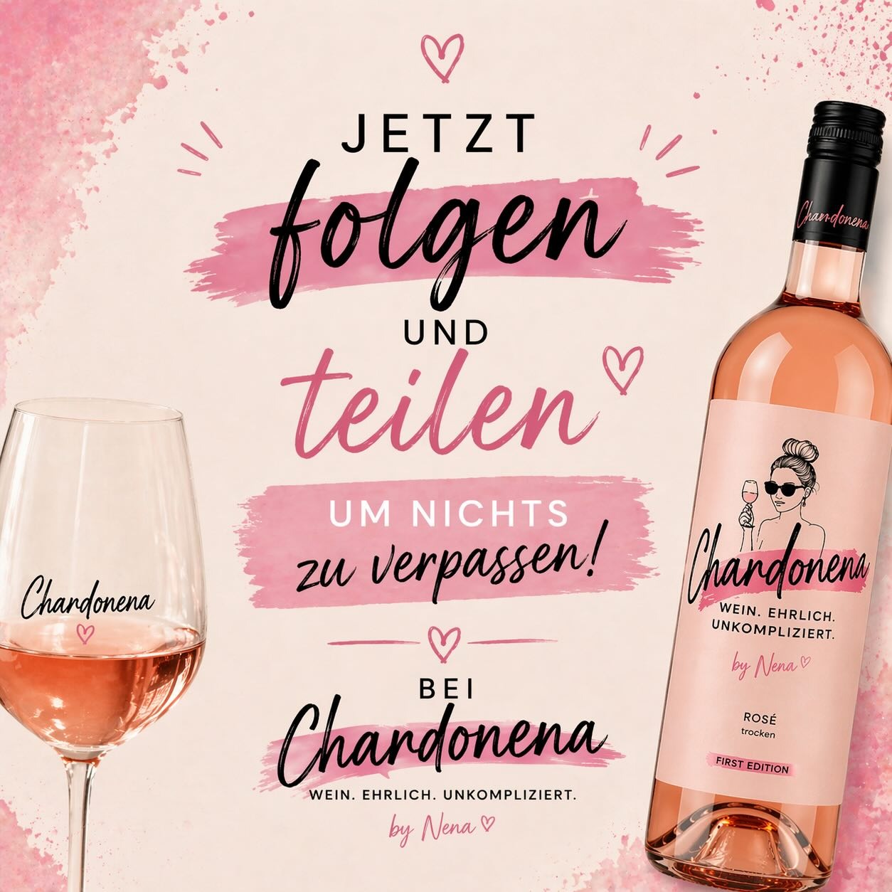 Jetzt folgen und teilen bei Chardonena